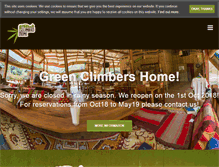 Tablet Screenshot of greenclimbershome.com